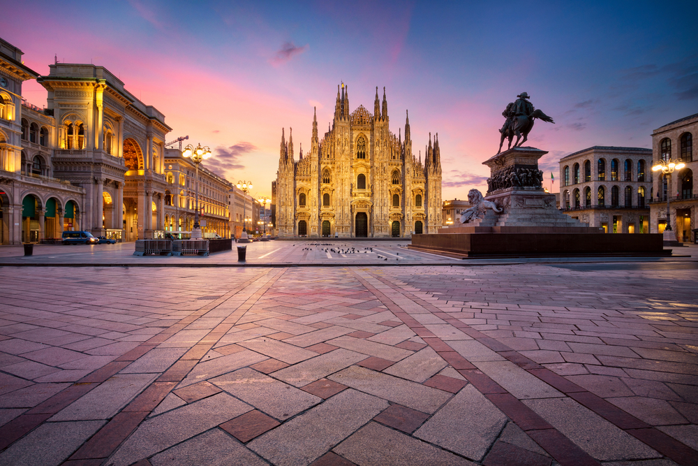 Milan Italy Duomo at dawn