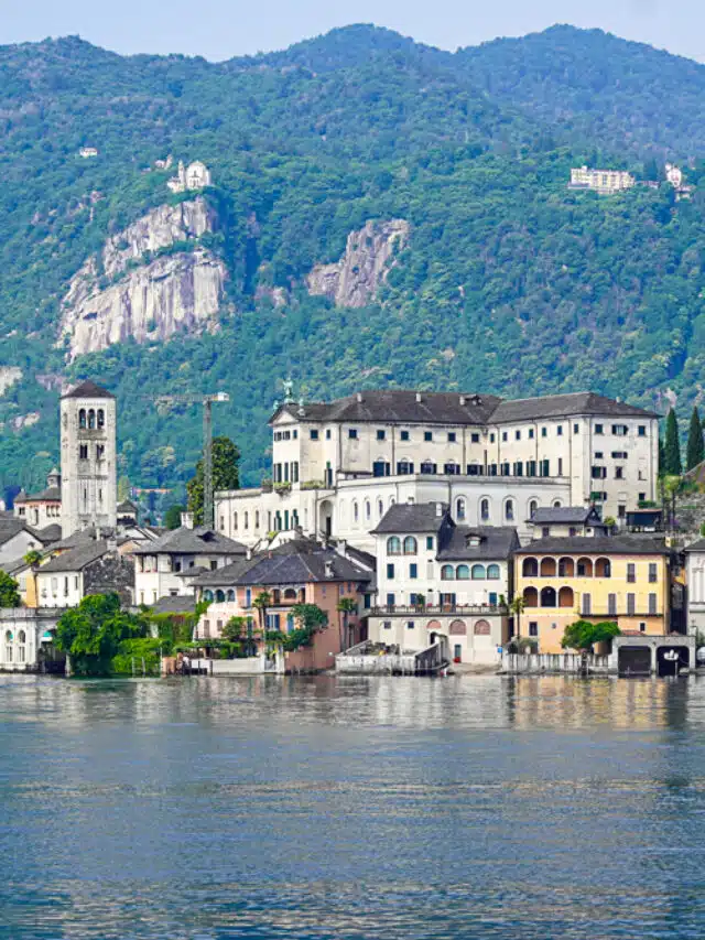 San Giulio Island on Lake Orta in Italy