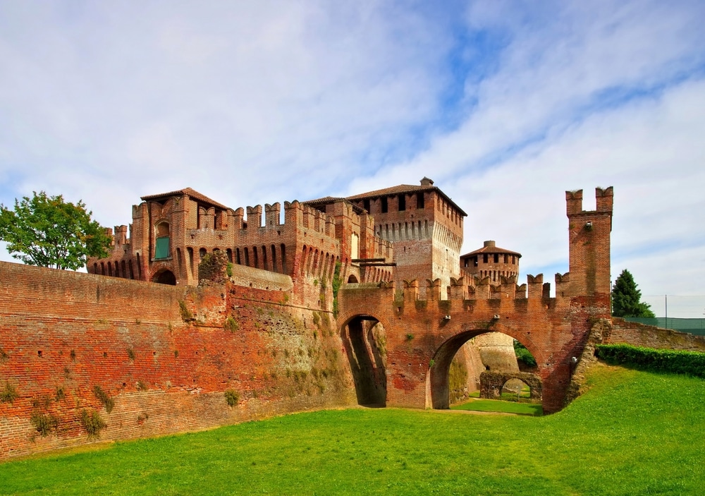 view of Soncino Castle in Soncino Lombardy Italy