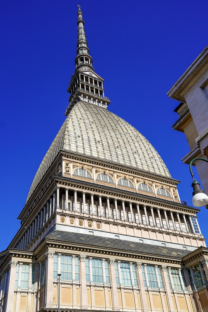 Dome and spire of the Mole Antonelliana in Turin Italy