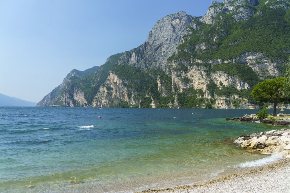 The Garda lake at Riva del Garda, Trento, Trentino Alto Adige, Italy, at summer