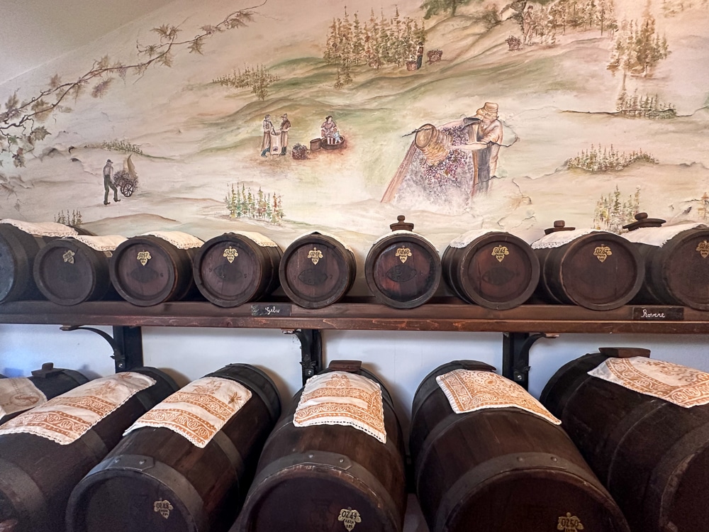 balsamic vinegar aging barrels at Acetaia di Giorgio in Modena Emilia Romagna Italy