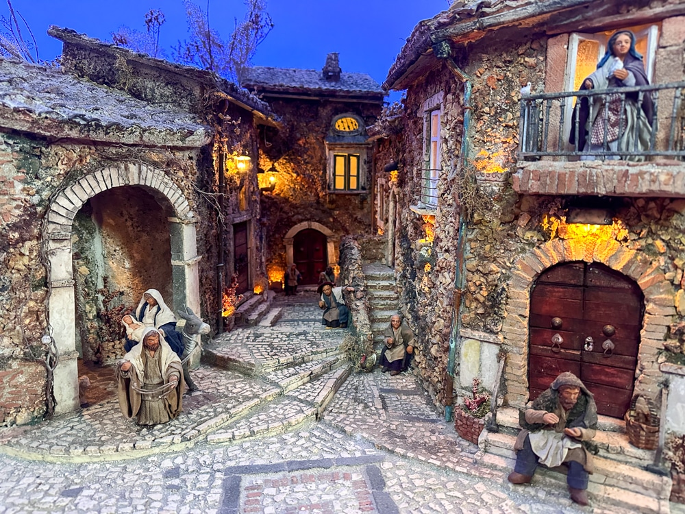 Nativity scene at the International Nativity Scene Festival in Verona Italy at Christmas