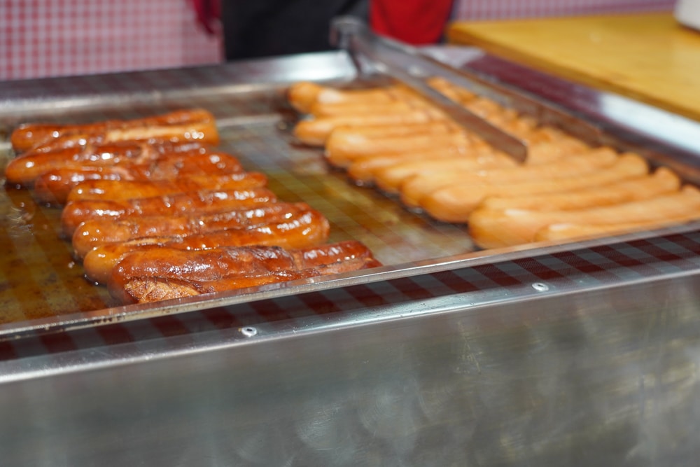 sausages on a grill in Verona