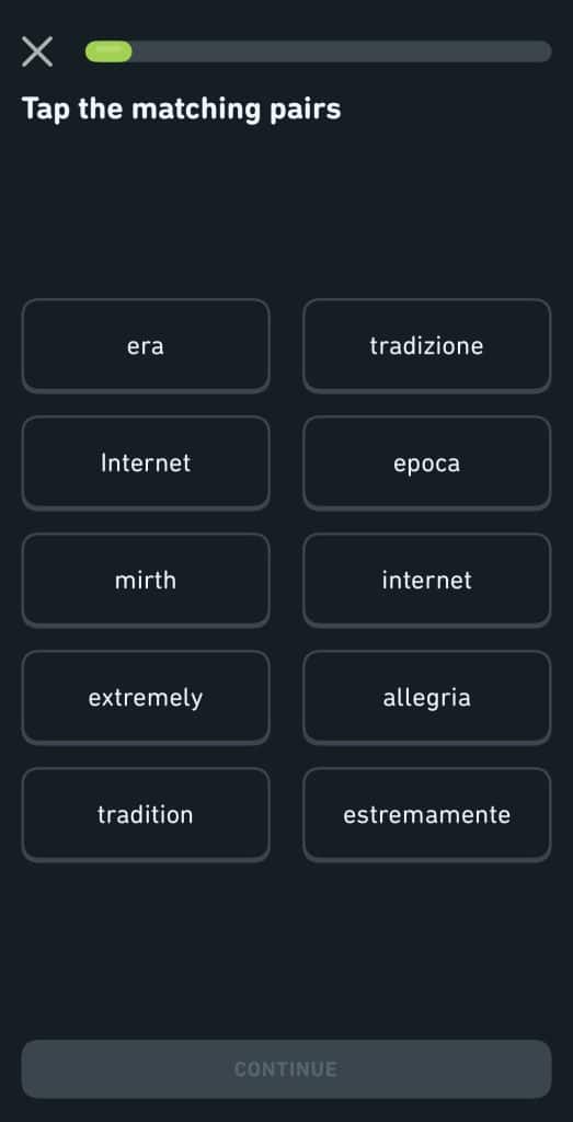 Duolingo Italian screenshot