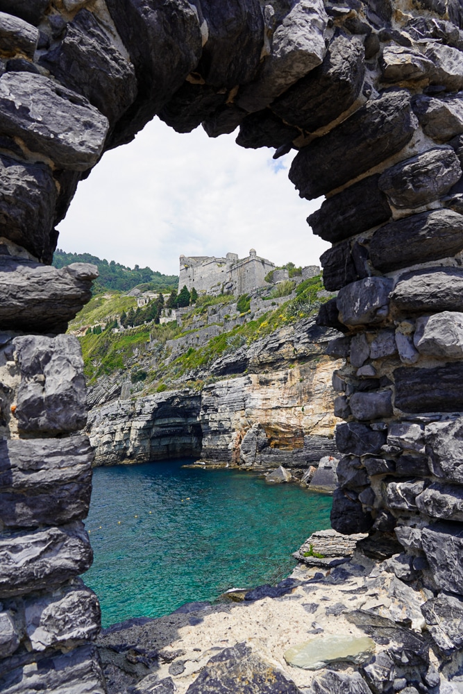 Portovenere Liguria Peeking into Byron's Grotto