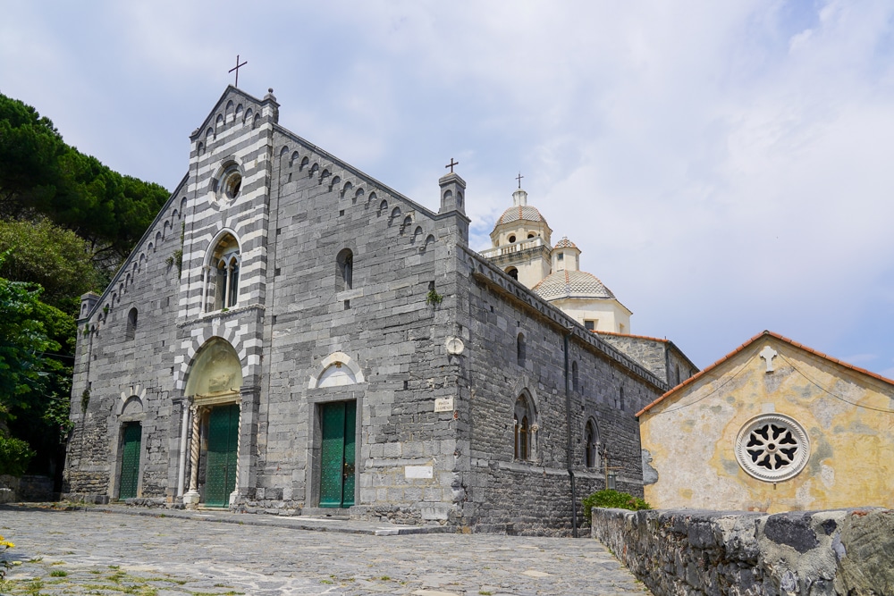 Church of San Lorenzo known as the Church of the White Madonna in Portovenere Italy