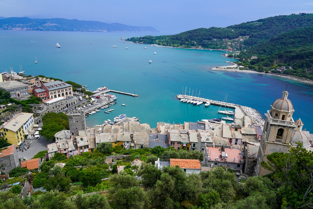 Looking down at Portovenere Italy