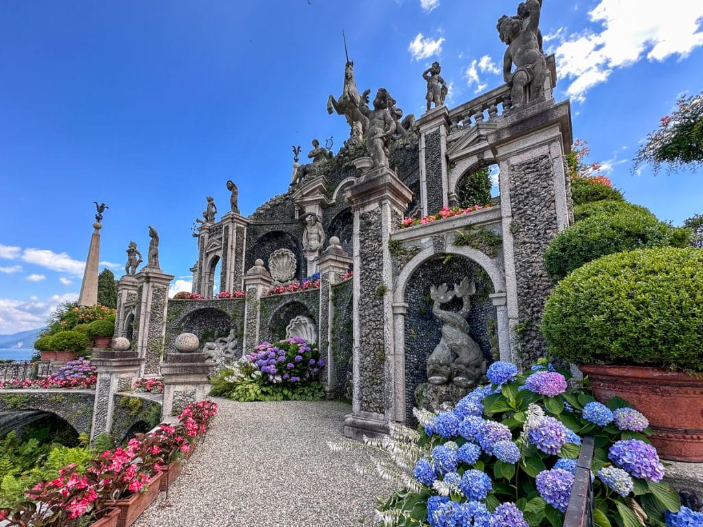 Isola bella gardens one of the Borromean islands at Lake Maggiore