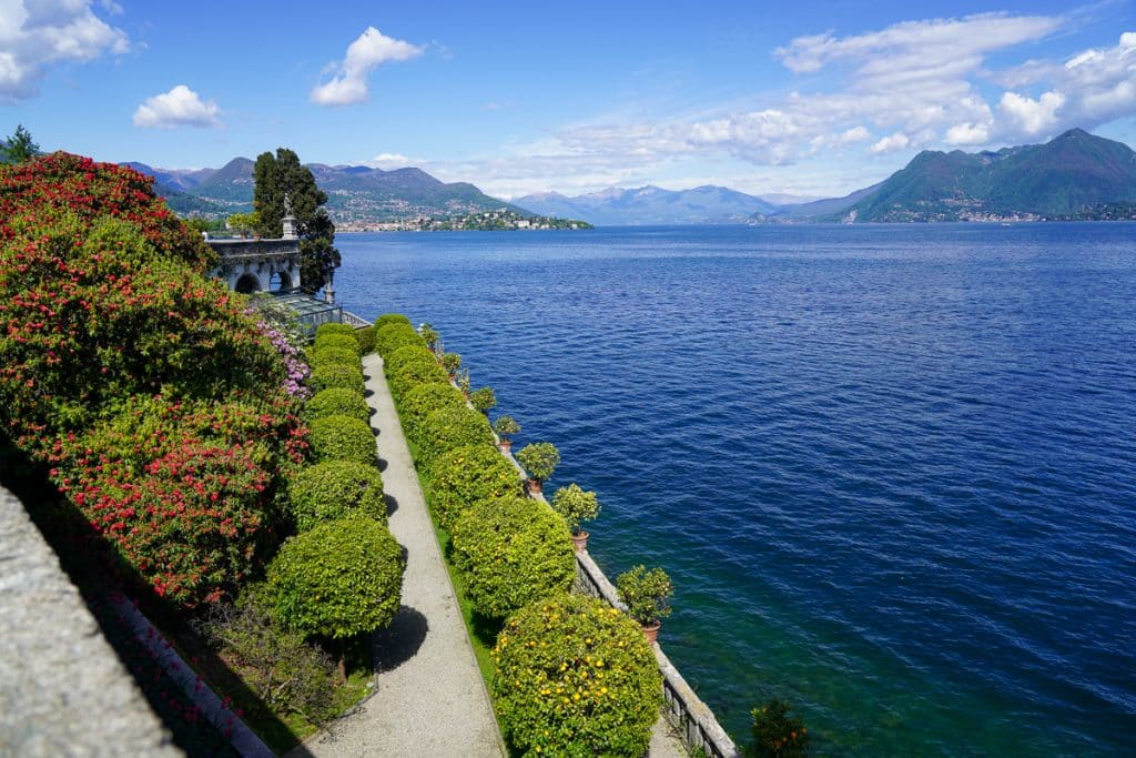 Lake Maggiore with mountains in the distance Piemonte