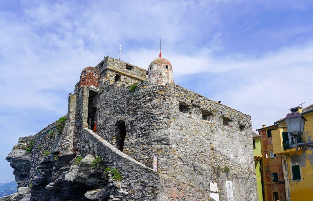 Castle ruins in Camogli Italy