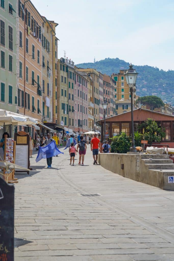 the waterfront promenade in Camogli