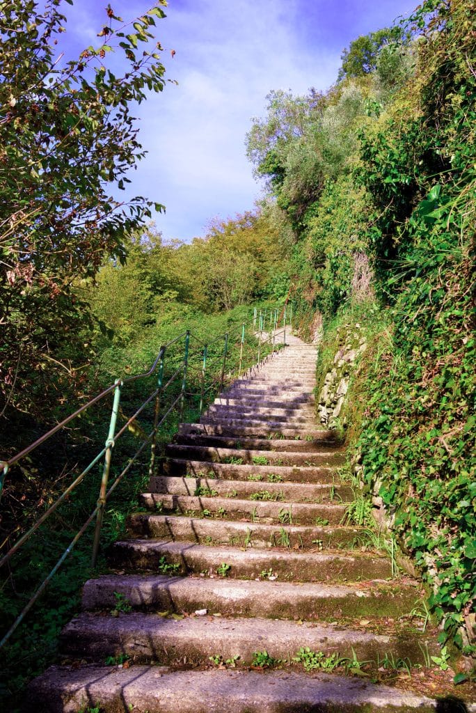 stairs to San Rocco in Camogli